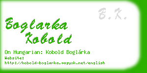 boglarka kobold business card