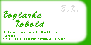 boglarka kobold business card